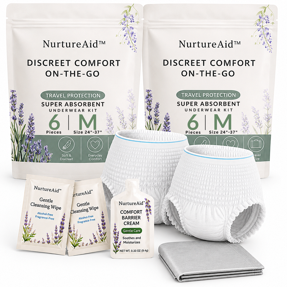 NurtureAid™ Adult Incontinence Travel Kit – 2-Pack