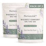 Discreet Incontinence Travel Kit for Women & Men – Portable Hygiene & Protection (2 Pull-Ups, Wipes, Barrier Cream) | NurtureAid™